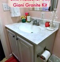 Bathroom sink Makeover with Giani Granite Kit