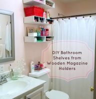 Bathroom Progress – DIY Shelves