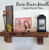 Living Room Progress- How to Install a Barn Beam Mantle