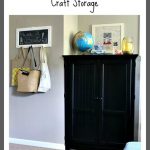 Television Cabinet Repurposed as Craft Storage