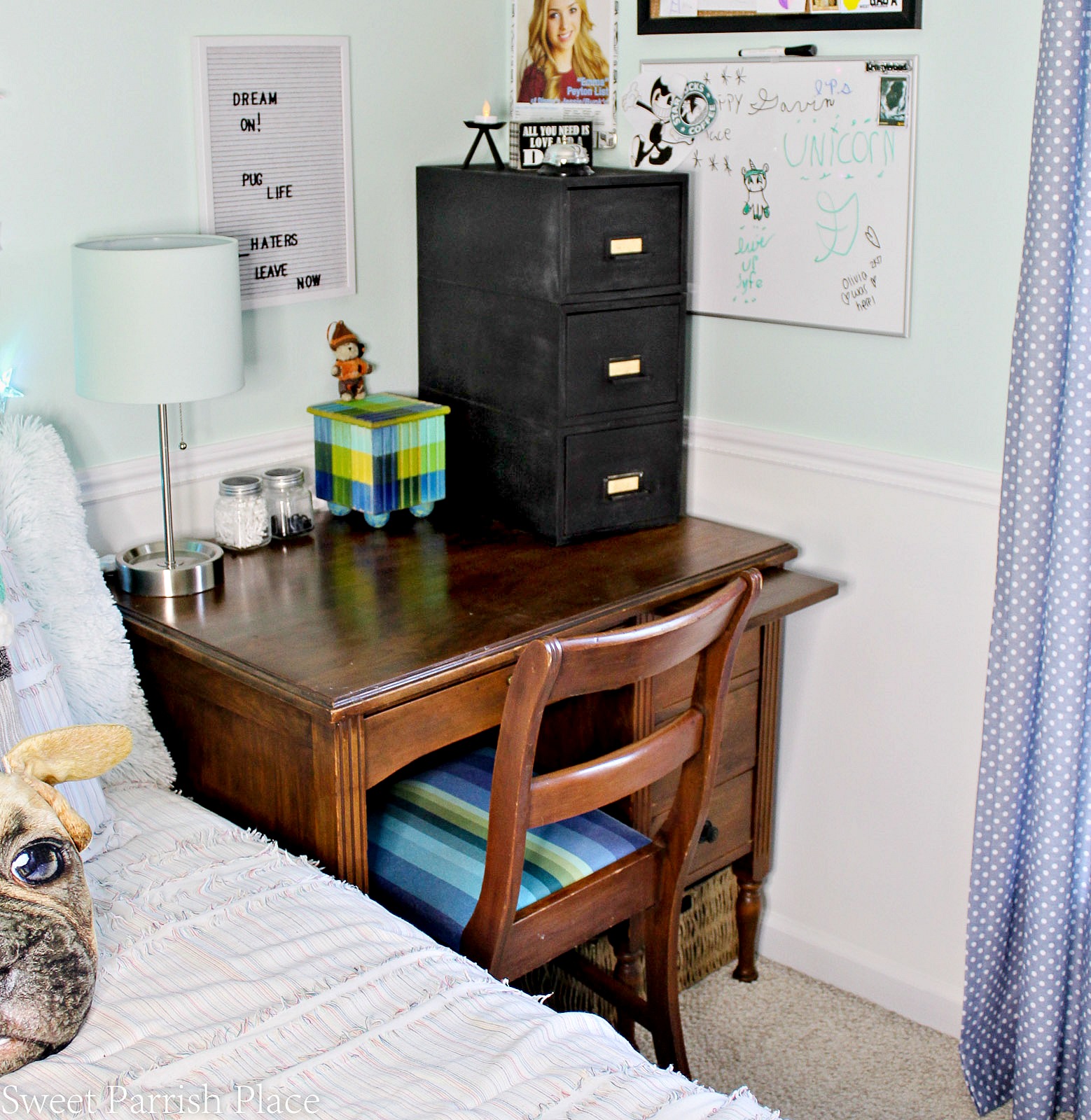 desk area for boys bedroom makeover