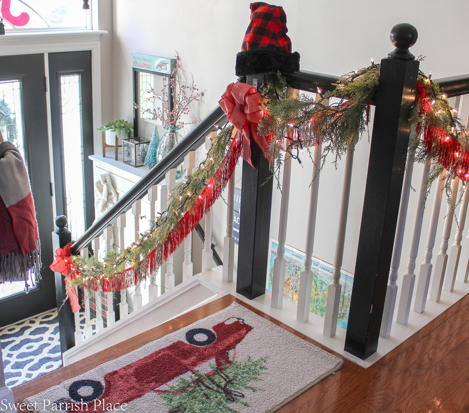 boho chic Christmas entryway 5