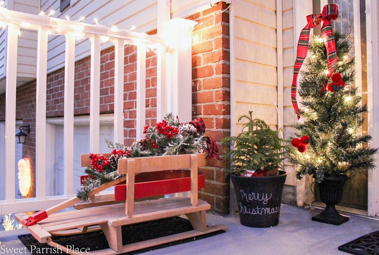 wooden sled for Christmas