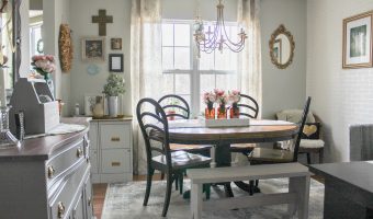 Modern Farmhouse Dining Room/Office Reveal | $100 Room Challenge