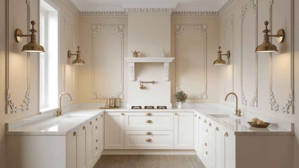 1. Classic White & Brass Combo
