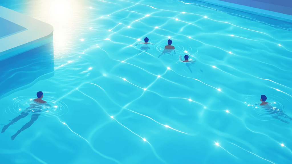 1. In Swimming Pools and Hot Tubs
