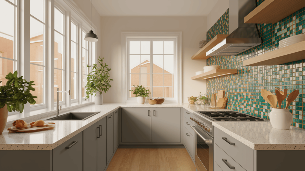 1. Modern Gray Cabinets
