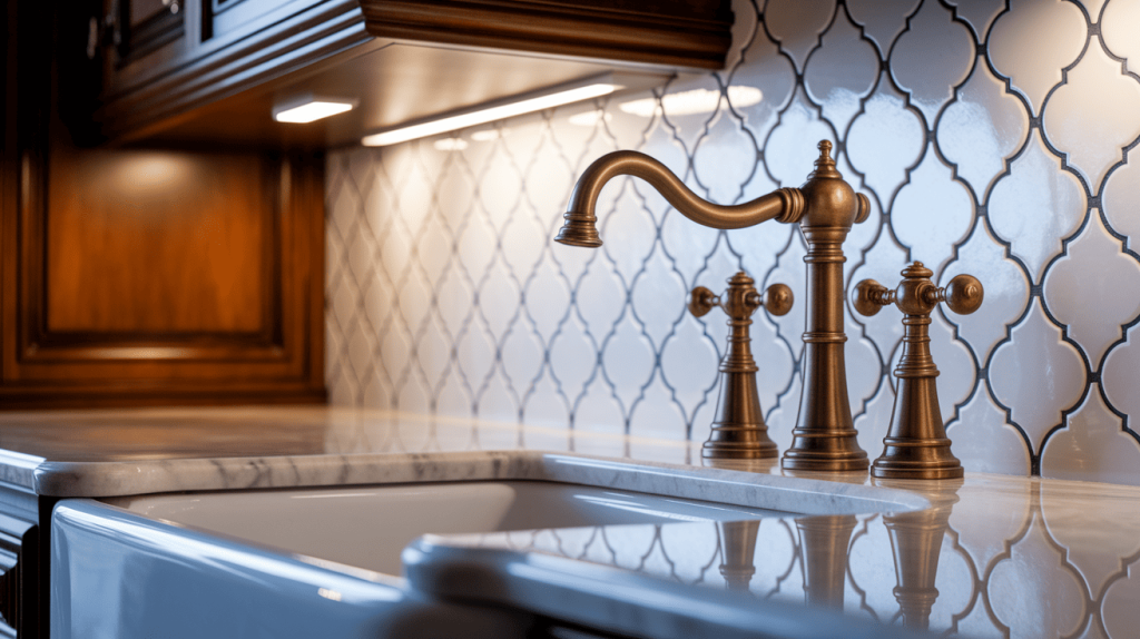 13. Antique-Style Brass Faucets
