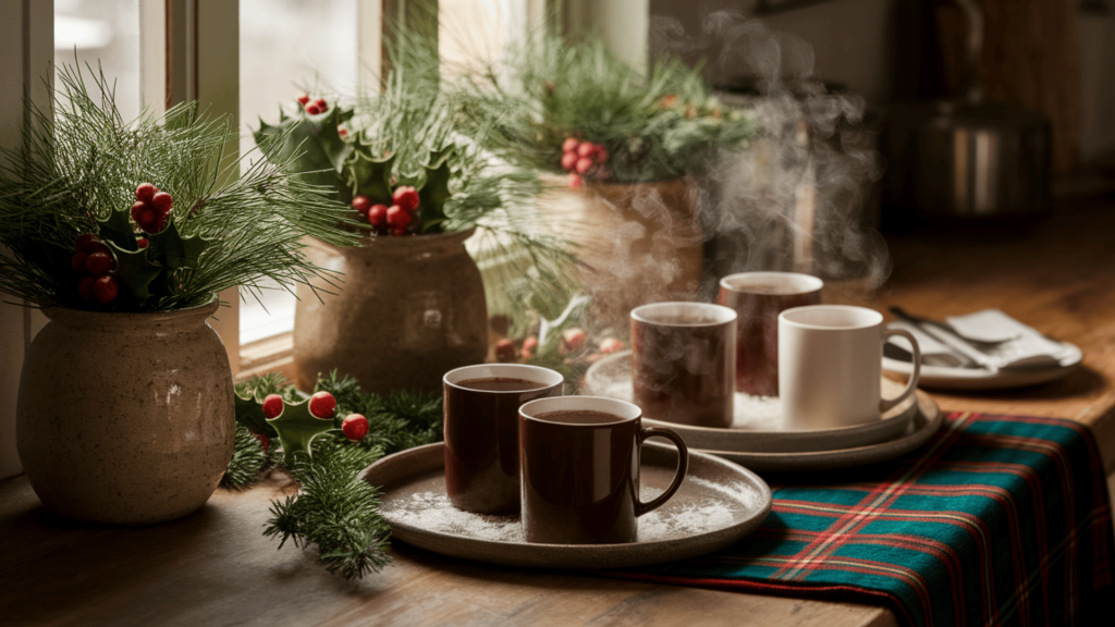 16. Winter Touches for Kitchen Counter
