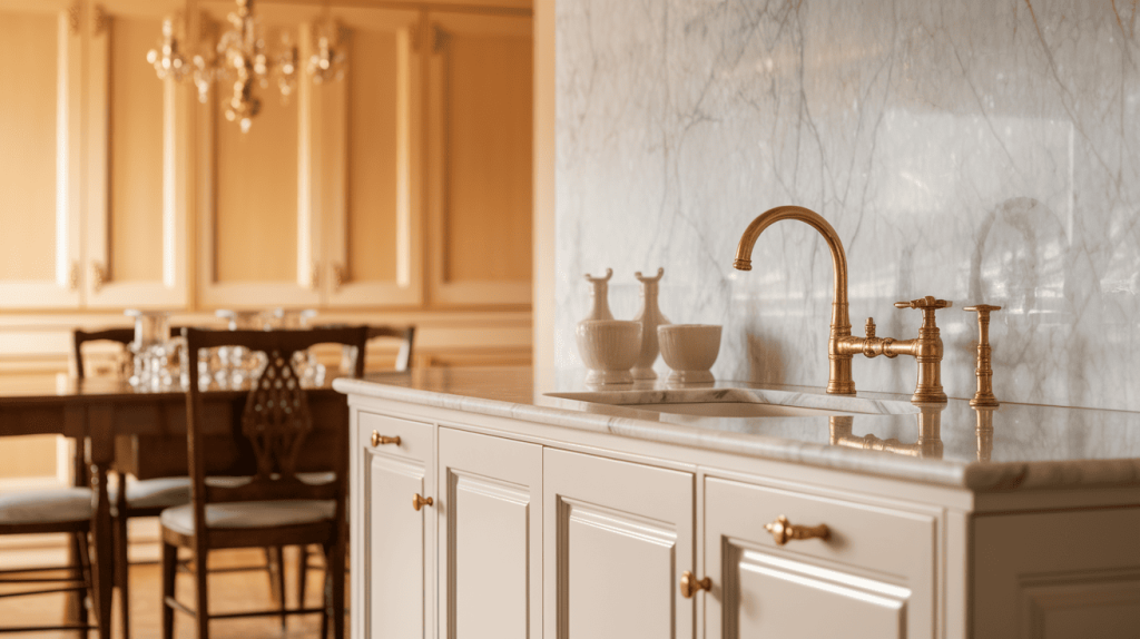 18. Marble Backsplash
