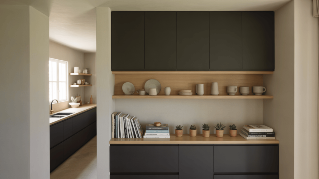 18. Open Wood Shelving
