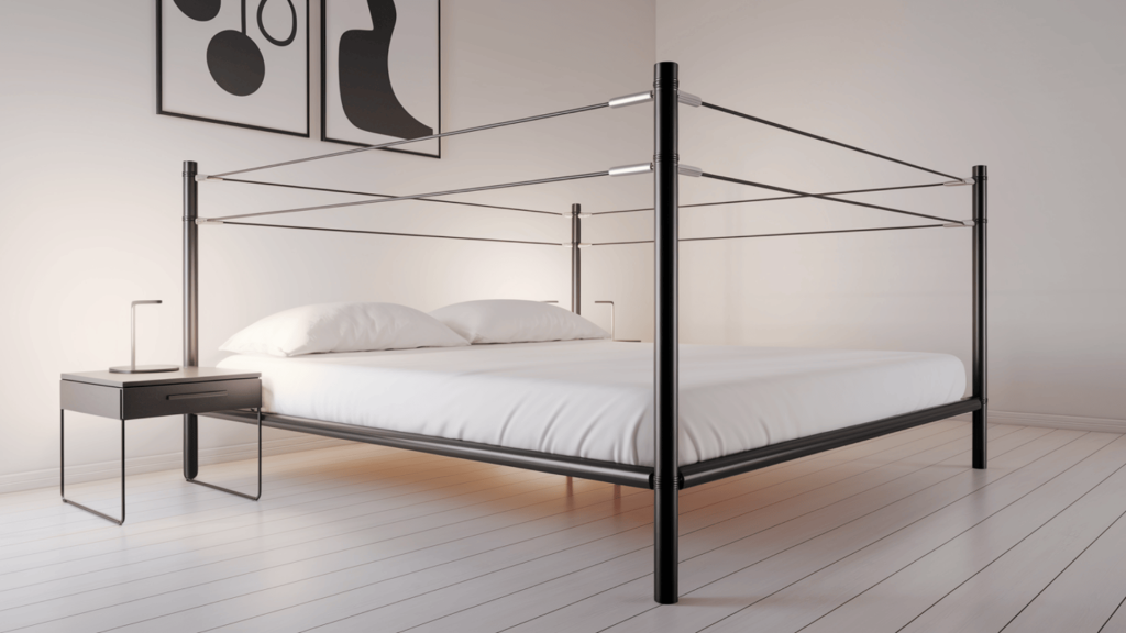2. Minimalist Boxing Ring Bed
