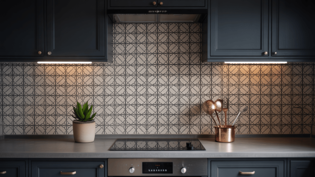 20. Patterned Tile Backsplash
