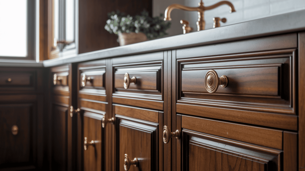 23. Brass Kitchen Hardware
