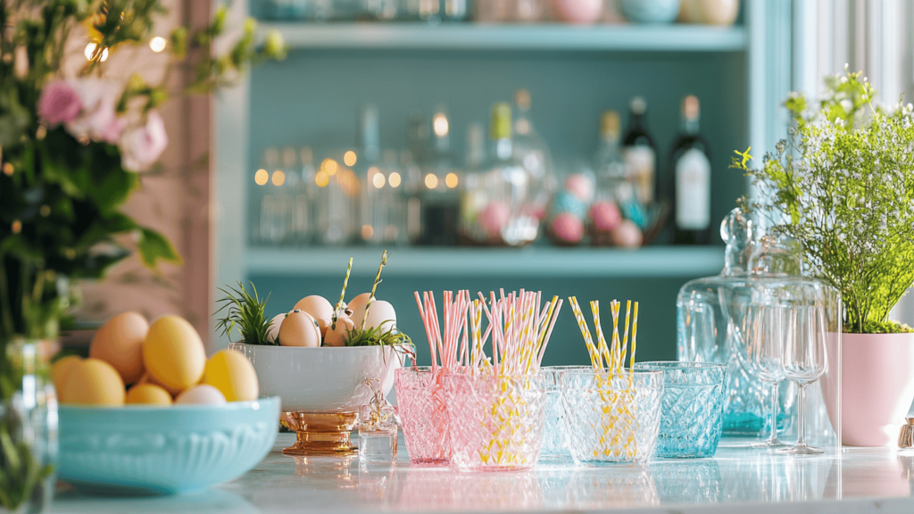 24. Easter Décor for Home Bar
