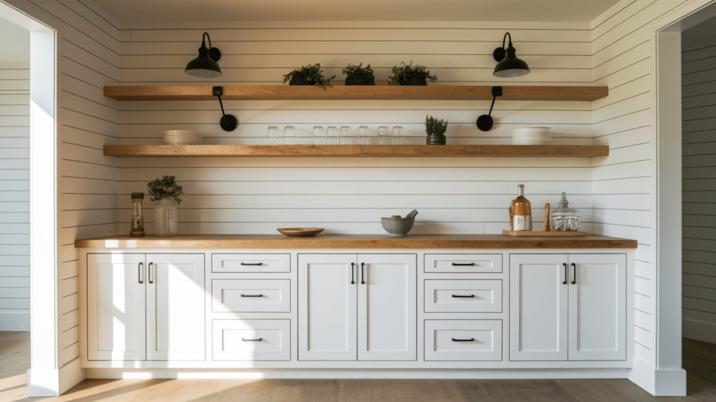 27. Modern Farmhouse Dry Bar for Home Idea
