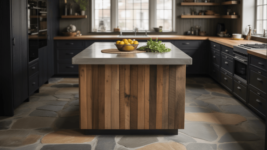 30. Rustic Flagstone Flooring

