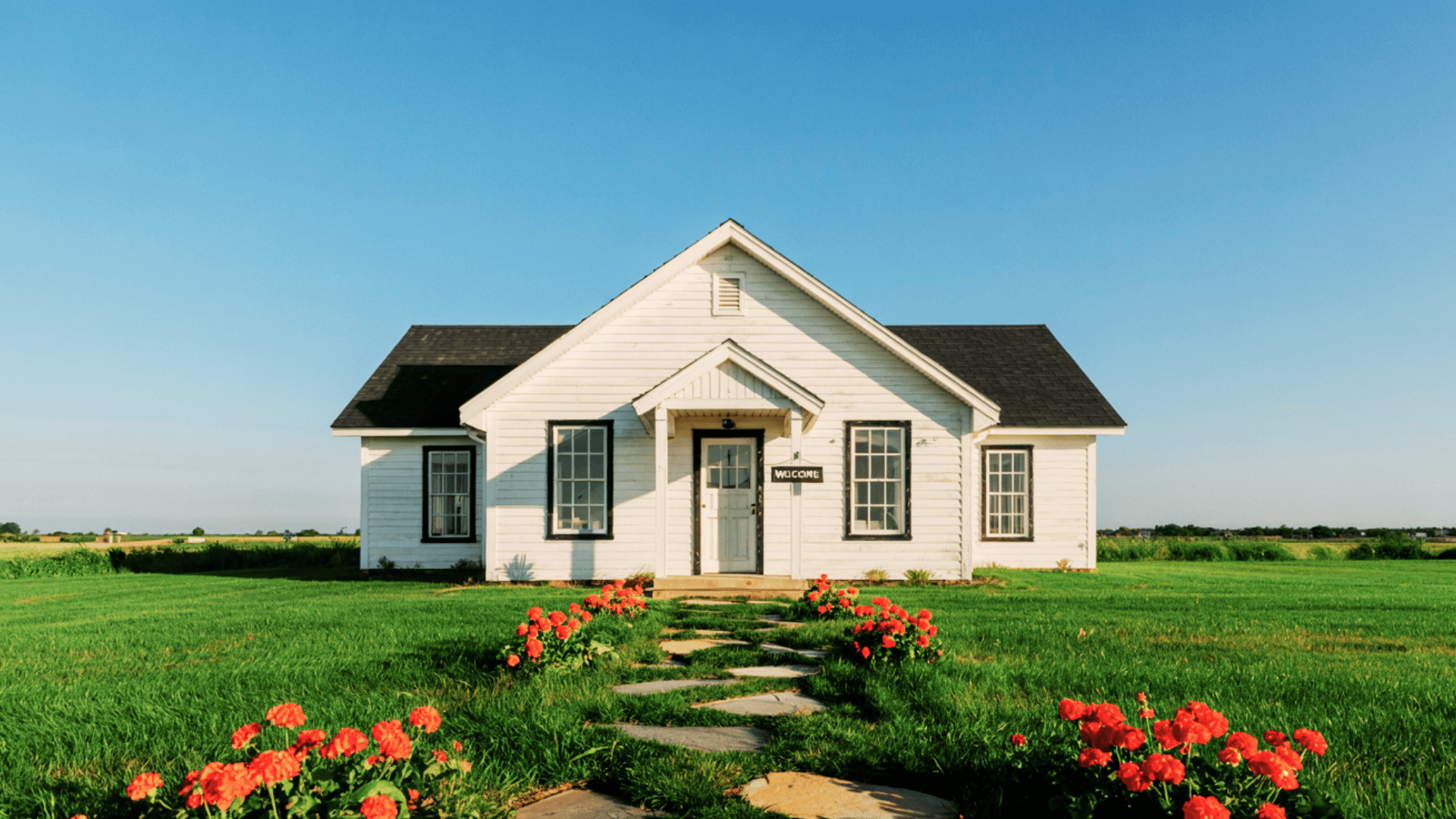 31 Bold Single Story White House Black Trim Accents