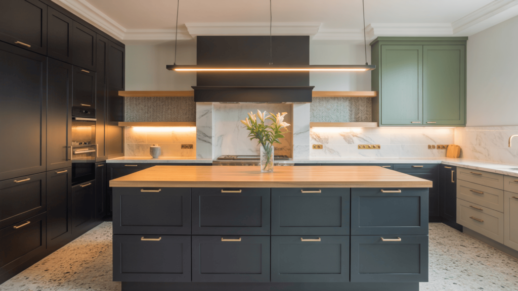 31 Vibrant Hues for Bold Black Kitchen Cabinets