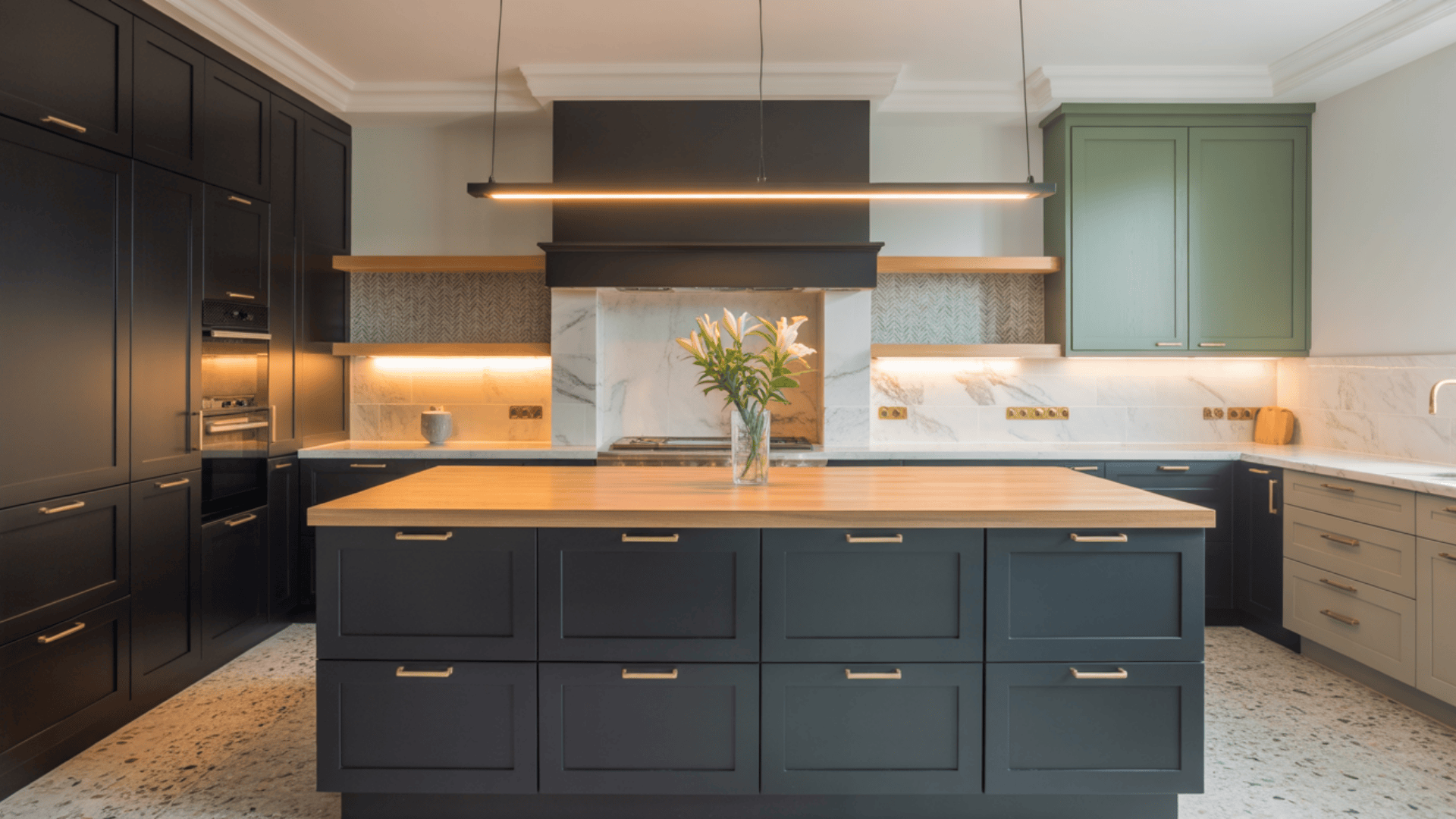 31 Vibrant Hues for Bold Black Kitchen Cabinets