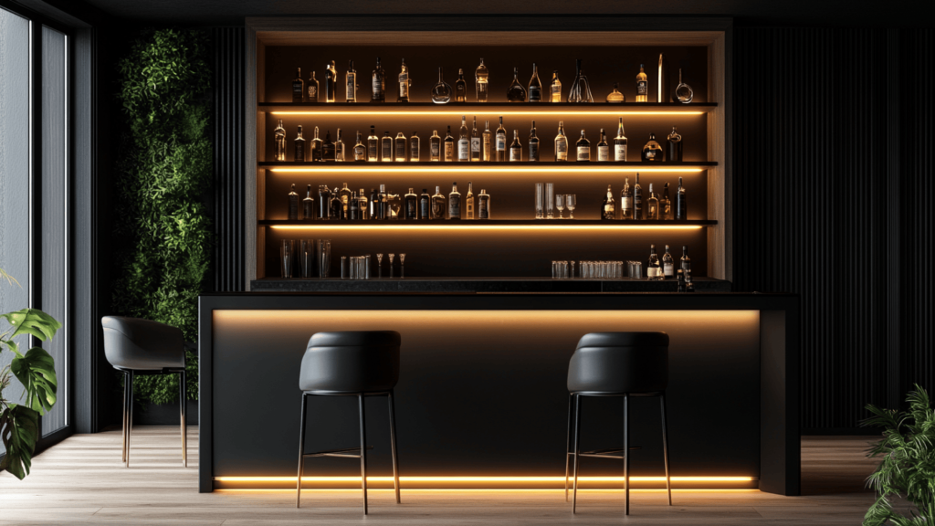 34. Modern Black and Gold Bar
