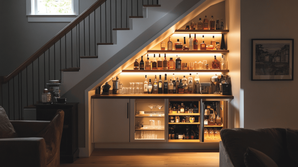 38. Under-Staircase Dry Bar
