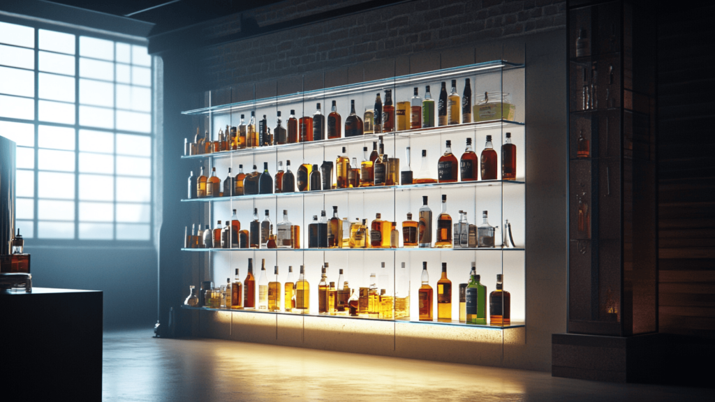 44. Contemporary Glass Display Bar
