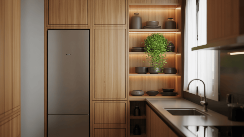 From Counter to Crown: Tower Cabinet Chic