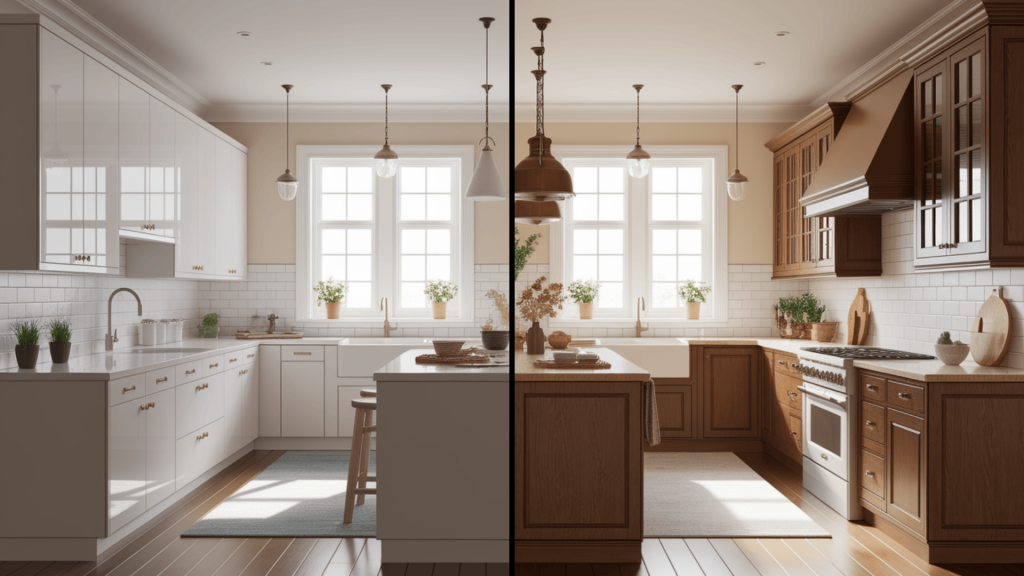 Gloss or Grain? The Cabinet Finish Debate
