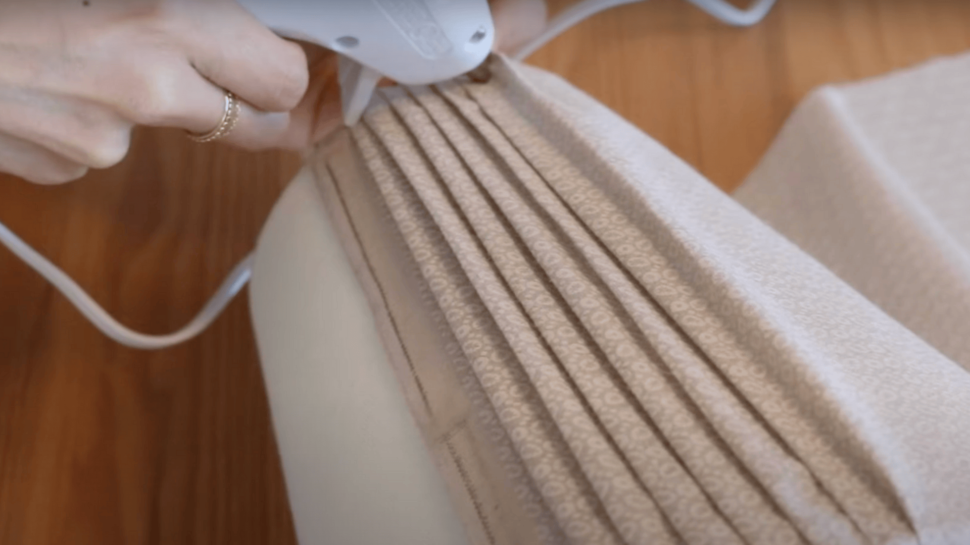 Step_2_Start_Gluing_and_Pleating_the_Fabric