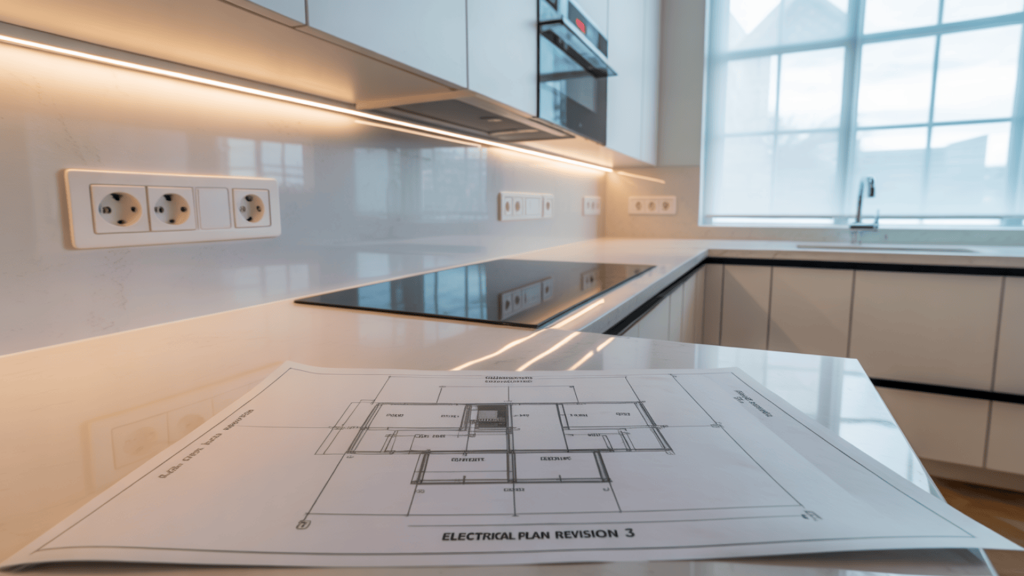 Kitchen-Cabinet-Outlet-Integration-With-Under-Cabinet-Light-Rail-Hidden-Placement-And-Code-Compliant-Power-Layout