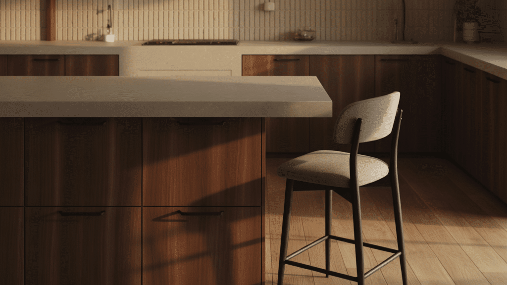 Kitchen-Design-With-Contrasting-Cabinets-Countertops-And-Finishes-Following-60-30-10-Rule