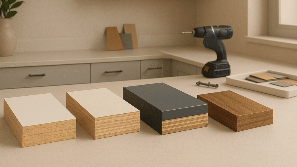 Kitchen-Finish-Core-Materials-MDF-Plywood-BWP-HDMR-With-Finishes-In-Vector-Workshop-Scene