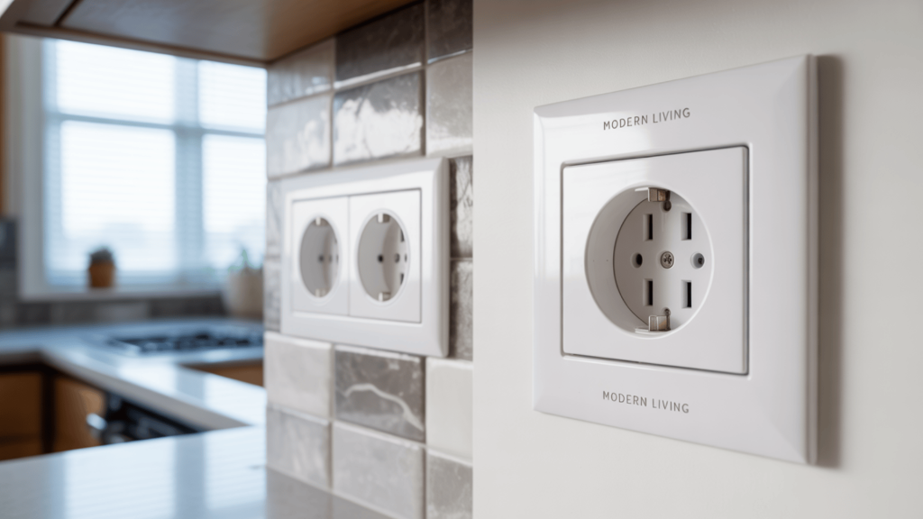 Low-Profile-Kitchen-Outlet-Versus-Standard-Depth-With-Slim-Design-For-Subtle-Backsplash-Integration