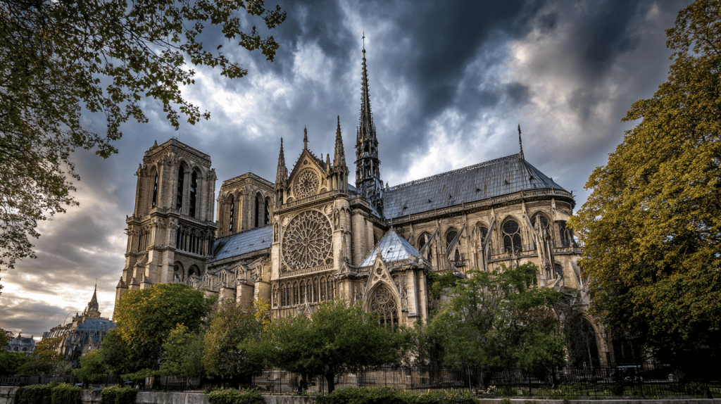 Notre_Dame_de_Paris_highlighting_Gothi_interior