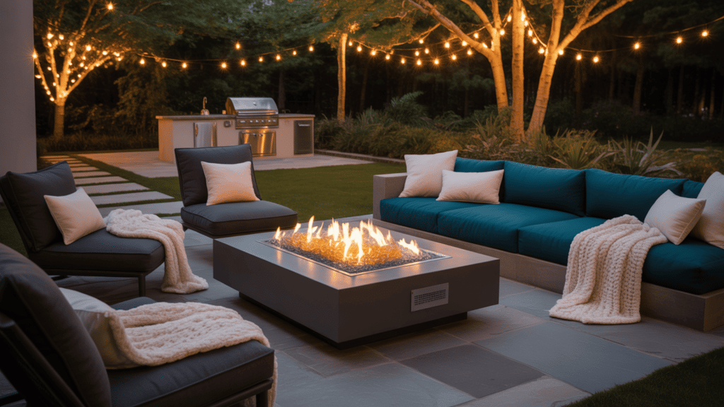 Outdoor-Fire-Pit-With-Flames-And-Cozy-Seating-Around-It-For-Relaxing-Evenings-And-Gatherings