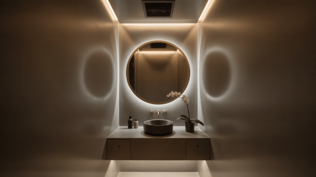 Realistic-Powder-Room-With-Ceiling-Vent-Fan-Ensuring-Proper-Airflow-And-Moisture-Control