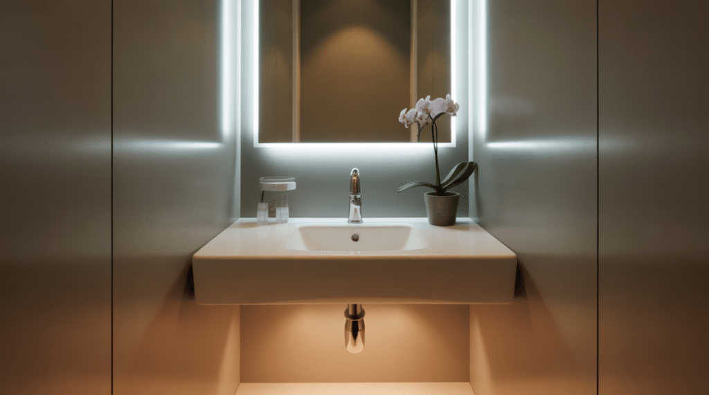 Realistic-Powder-Room-With-Compact-Pedestal-Or-Wall-Hung-Sink-For-Space-Saving-And-Function