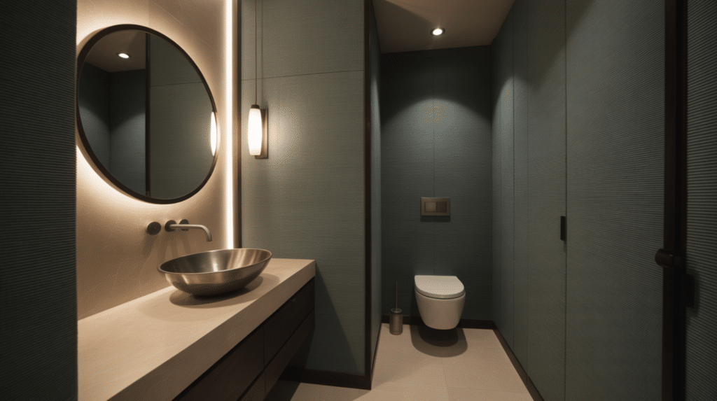 Realistic-Powder-Room-With-Soundproofed-Walls-And-Insulated-Pipes-For-Noise-Control-And-Privacy
