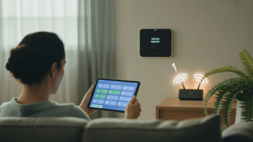 Smart-Home-With-Multiple-Device-Issues-And-Connectivity-Problems-Illustrating-Common-Automation-Mistakes-To-Avoid