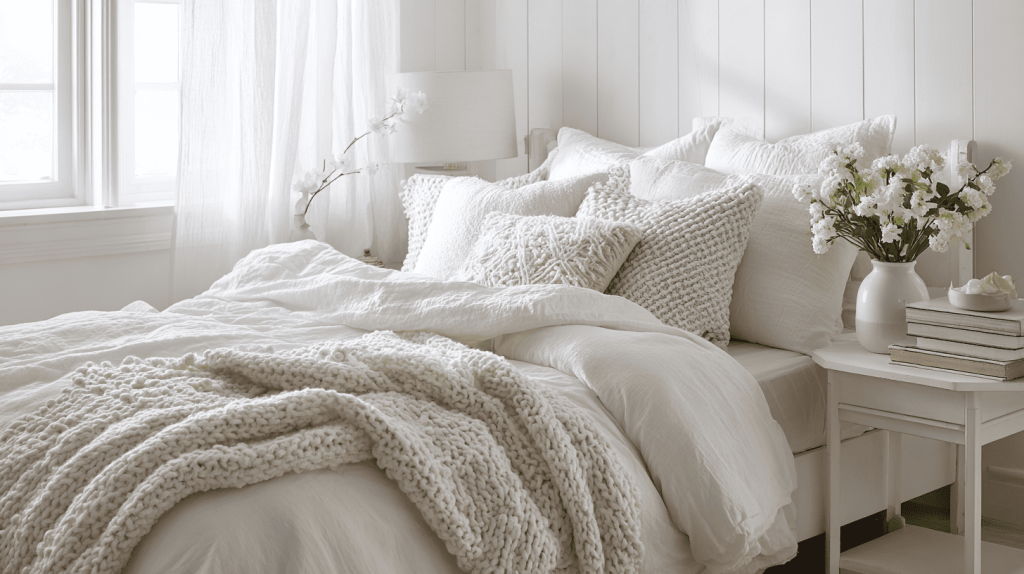 white_textured_bedding_spring